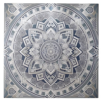 Azulejo De Cerâmica Art Deco Geométrico Círculos Linhas Todos os Cinza