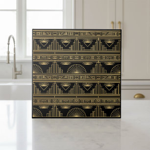 Azulejo De Cerâmica Art Deco Geométrico Skyline Pat#9 ID1196