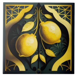 Azulejo De Cerâmica Art Deco Lemons