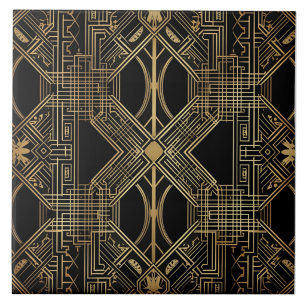Azulejo De Cerâmica Art Déco, Ouro Preto, Padrão Geométrico