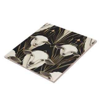 Azulejo De Cerâmica Art Deco Ovinos N.o 1