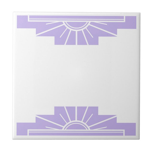 Azulejo De Cerâmica Art Deco Pattern in Lilac (Frente)
