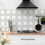 Azulejo De Cerâmica Art Deco Simples Preto Elegante em Quadro Branco<br><div class="desc">Apresentando nosso impressionante elemento decorativo quadrado geométrico em um azulejo cerâmico branco - a adição perfeita ao seu design interior moderno ou de estilo vintage! Com seu design chic elegante, leve e delicado, este azulejo preto e branco é garantido para adicionar um toque de elegância e sofisticação a qualquer quarto...</div>