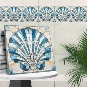 Azulejo De Cerâmica Art Deco Stainic Glass Mosaic Shell