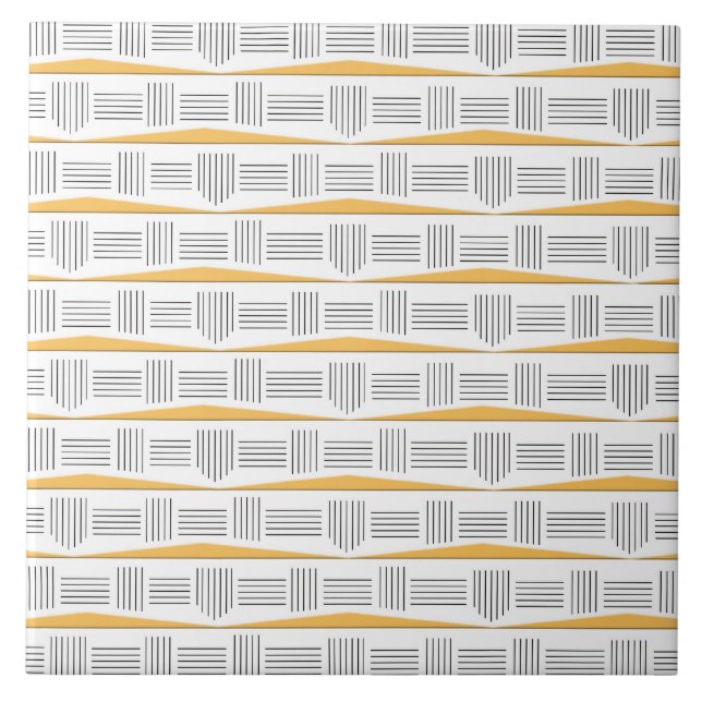 Azulejo De Cerâmica Art Deco Urban Sunrise Cerâmica Azulejo (Frente)