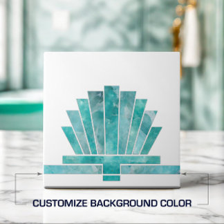 Azulejo De Cerâmica Art Deco Ventilador Forma Geométrica - Alterar Fun