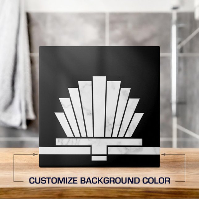 Azulejo De Cerâmica Art Deco Ventilador Forma Geométrica - Alterar Fun (Criador carregado)