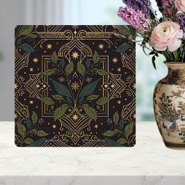Azulejo De Cerâmica Art Nouveau Berry Botanical Floral Dark Ceramic Ti