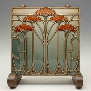 Azulejo De Cerâmica Art Nouveau Bloom [Set 1/4]