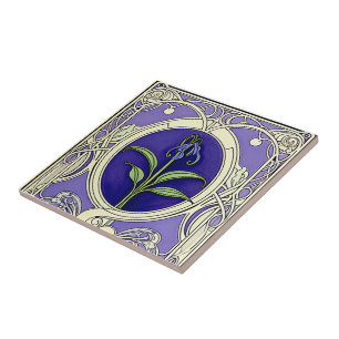 Azulejo De Cerâmica Art nouveau bluebell