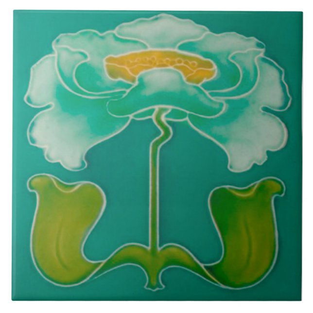 Azulejo De Cerâmica Art Nouveau ceramic firepkace Wall Tile (Frente)