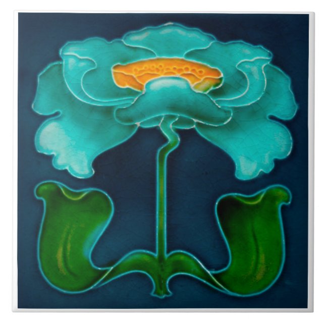 Azulejo De Cerâmica Art Nouveau Ceramic Fireplace Wall tile (Frente)