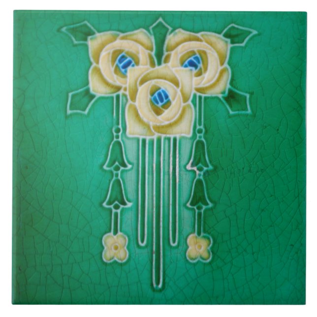 Azulejo De Cerâmica Art Nouveau Ceramic Fireplace Wall tile (Frente)