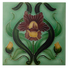 Azulejo De Cerâmica Art Nouveau Ceramic fireplace wall tile
