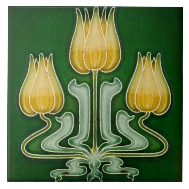 Azulejo De Cerâmica Art nouveau ceramic tile (Frente)