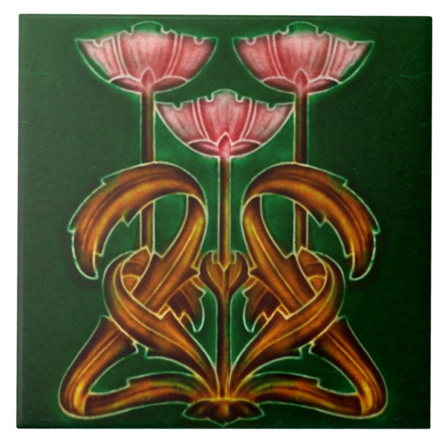 Azulejo De Cerâmica Art Nouveau Ceramic tile (Frente)