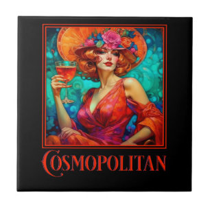 Azulejo De Cerâmica Art Nouveau Cosmopolitan