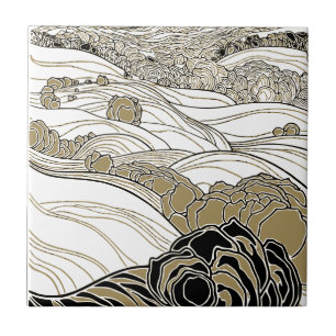 Azulejo De Cerâmica Art Nouveau Na moda Country Rolando Colinas