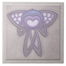 Art Nouveau Style Insect - Mauve Pálido e Lavanda