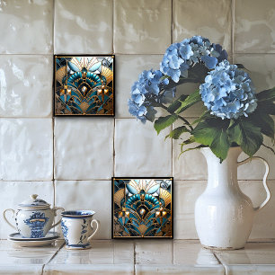 Azulejo De Cerâmica Art Nouveau Vintage
