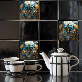 Azulejo De Cerâmica Art Nouveau Vintage