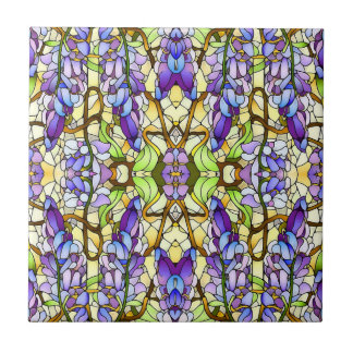 Azulejo De Cerâmica Art Nouveau Wisteria Faux Padrão de Vidro Mantido