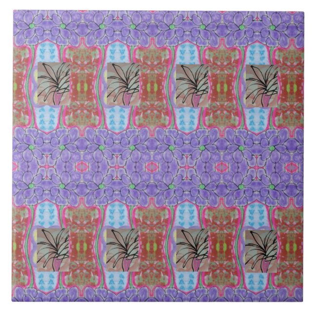 Azulejo De Cerâmica Arte Abstrata (Frente)
