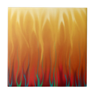 Azulejo De Cerâmica Arte Abstrata - Fogo - Chamas de Fundo