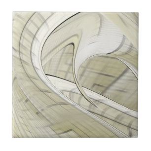 Azulejo De Cerâmica Arte Abstrata Pastel Creme Outono