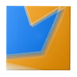 Azulejo De Cerâmica Arte abstrata Pastel Lavanda Azul Laranja