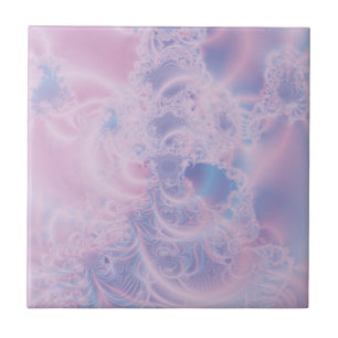 Azulejo De Cerâmica Arte Abstrata Rosa Glowing