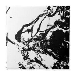 Azulejo De Cerâmica Arte acidental de Abstrato preto e branco