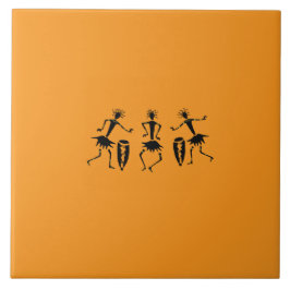 Azulejo De Cerâmica Arte Africana, Dançarinos Inspiracionais Silhouett