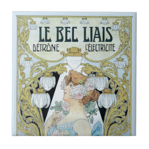 Azulejo De Cerâmica Arte Antiga Modernista Le Bec Liais, Privat Livemo