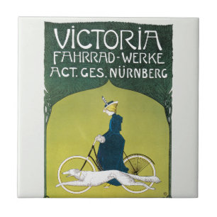 Azulejo De Cerâmica Arte Antiga Modernista, Victoria Fahrrad Werke, Re