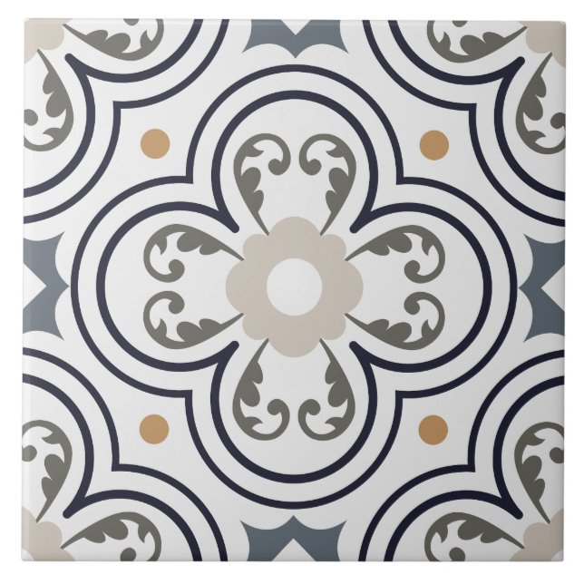 Azulejo De Cerâmica Arte botânica mediterrânica fundamental italiana (Frente)