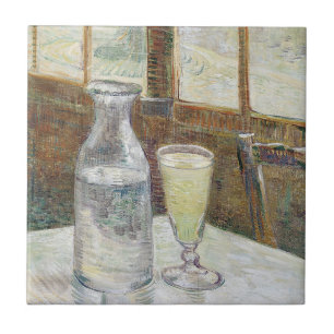 Azulejo De Cerâmica Arte Clássico de Van Gogh Café Absinto Paris