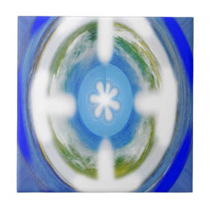Azulejo De Cerâmica Arte da eternidade azul