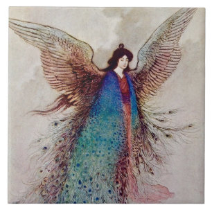 Azulejo De Cerâmica Arte da Fada “Donzela da Lua” por Warwick Goble