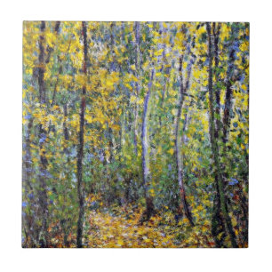 Azulejo De Cerâmica Arte de Claude Monet: Wood Lane, pintura de Monet