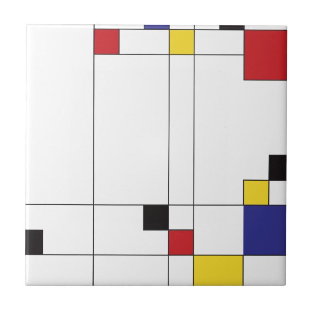 Azulejo De Cerâmica Arte de DeStijl (Frente)