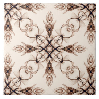 Azulejo De Cerâmica Arte de Fantasia em Woodland Brown e Sepia