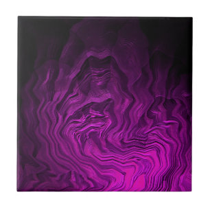 Azulejo De Cerâmica Arte de Fio Roxo Abstrato