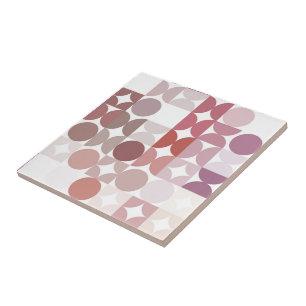 Azulejo De Cerâmica Arte de Fusão Industrial De Meia Círculos De Abstr