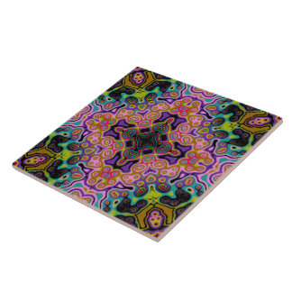 Azulejo De Cerâmica Arte de kaleida fractal religiosa