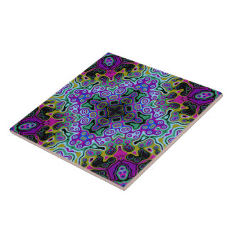 Azulejo De Cerâmica Arte de kaleida fractal religiosa