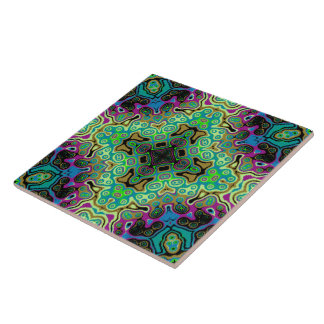 Azulejo De Cerâmica Arte de kaleida fractal religiosa