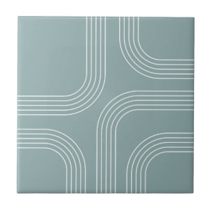 Azulejo De Cerâmica arte de linha do estilo do Meio século abstrato