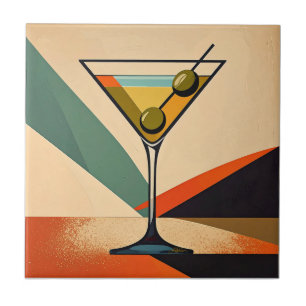 Azulejo De Cerâmica Arte de Martini com Bloco de Cores Modernista de M