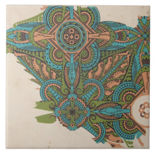 Azulejo De Cerâmica Arte de matéria têxtil do armário de Christophe